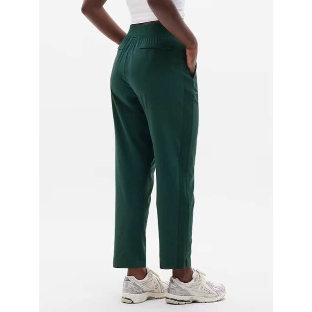 New Athleta 6 Brooklyn Mid Rise Ankle Pant Pine Green Size 6 Regular - Picture 3 of 6